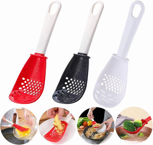 Multifunctional Kitchen Spoon – Garlic Grinder & Potato Masher