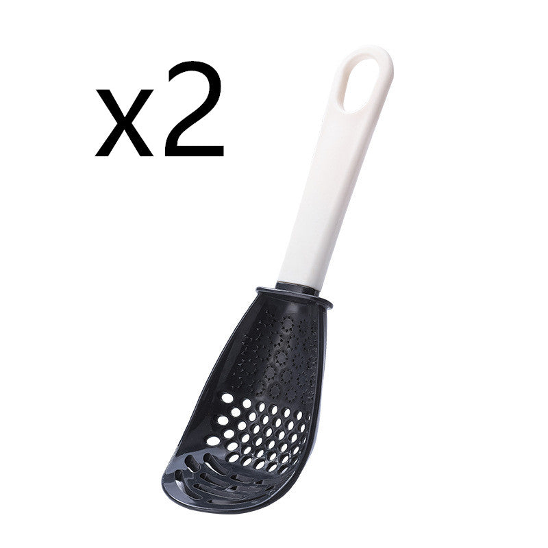 Multifunctional Kitchen Spoon – Garlic Grinder & Potato Masher